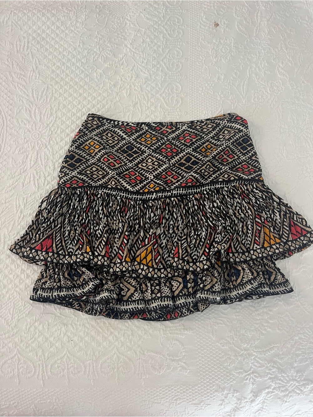Tiered Ruffle Mini Skirt